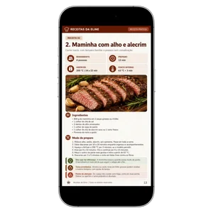 Página de receita aberta no celular