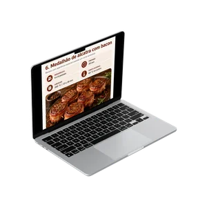 Página de receita aberta no notebook